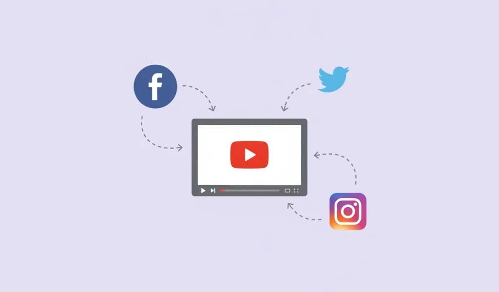 illustration of social media sharing